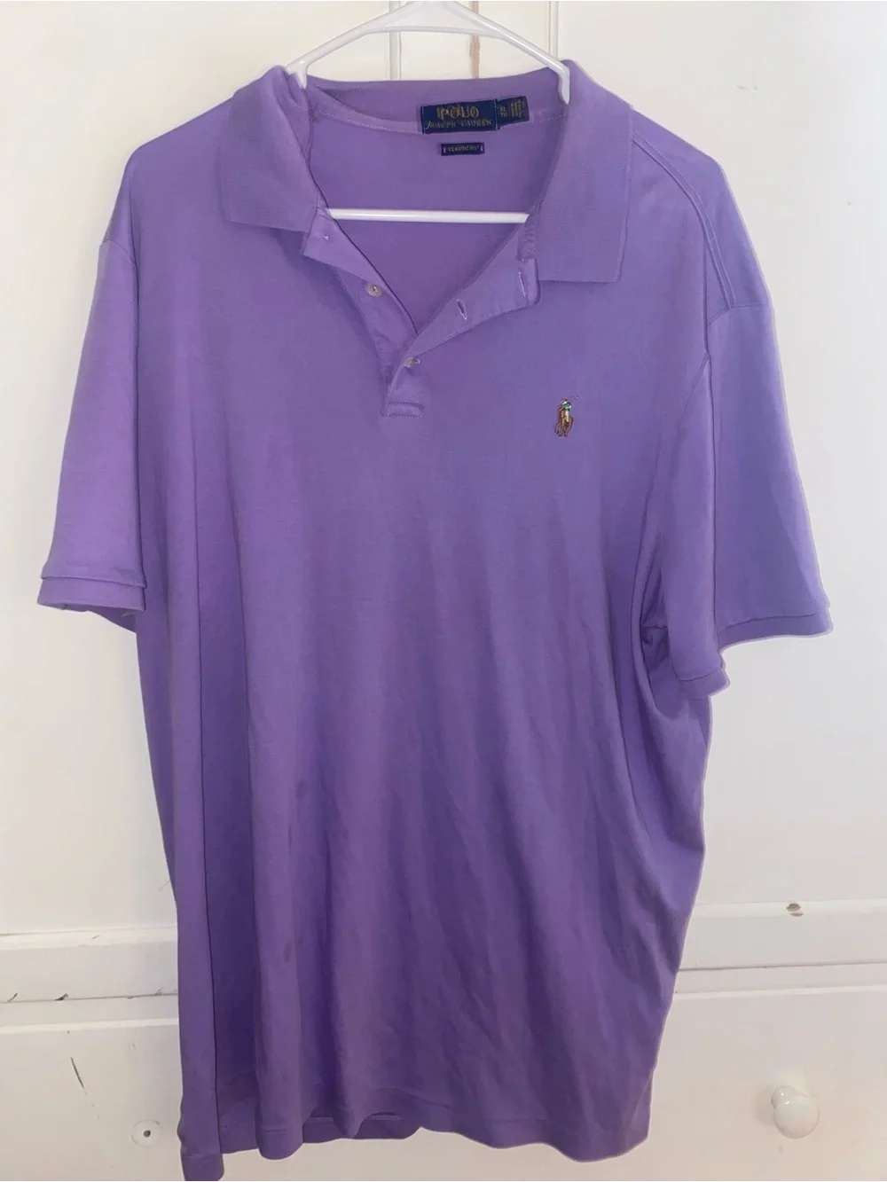 Ralph Lauren Purple Short-Sleeve Polo with Embroidered Pony